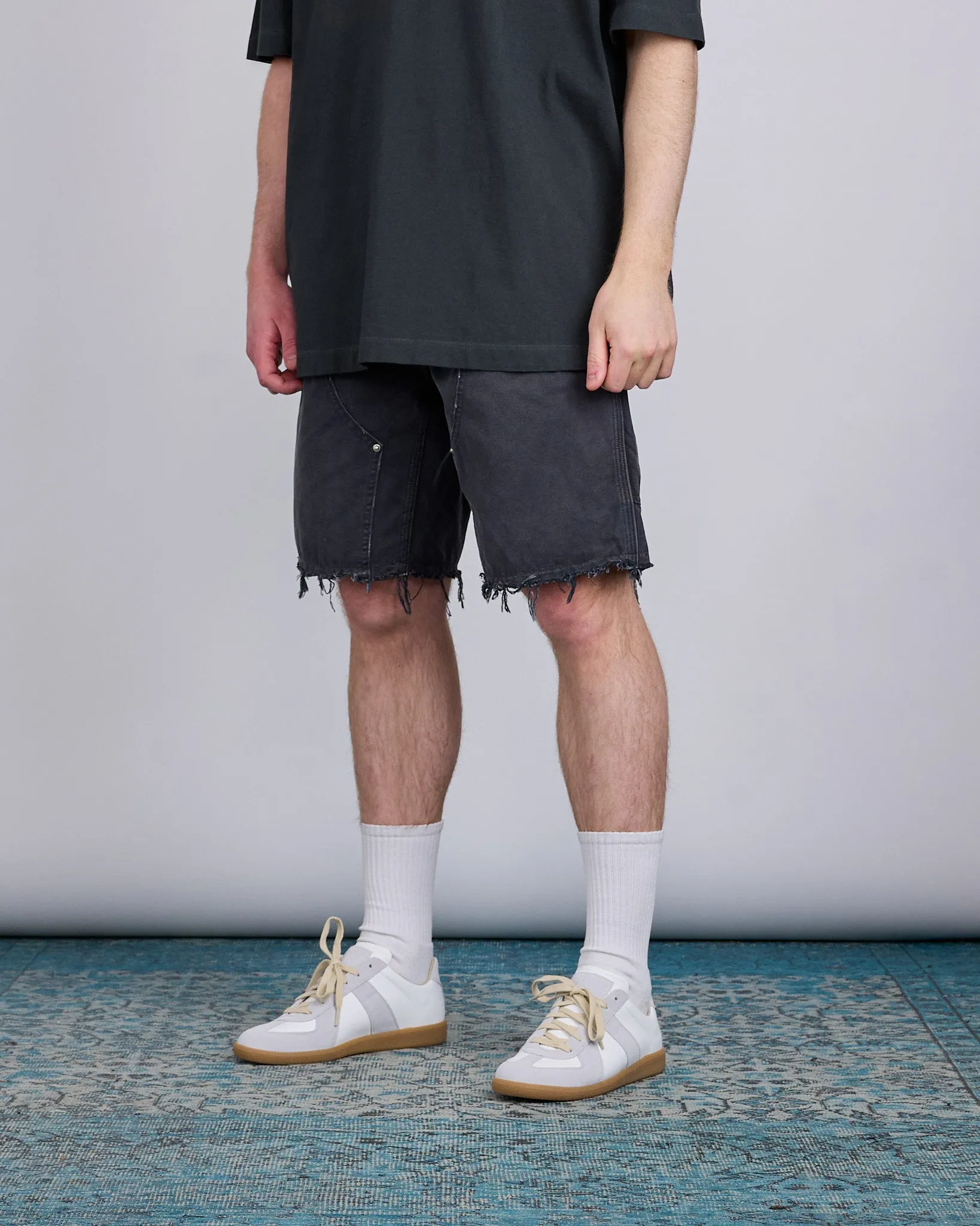 Maison Margiela Cotton Canvas Carpenter Short Washed Black