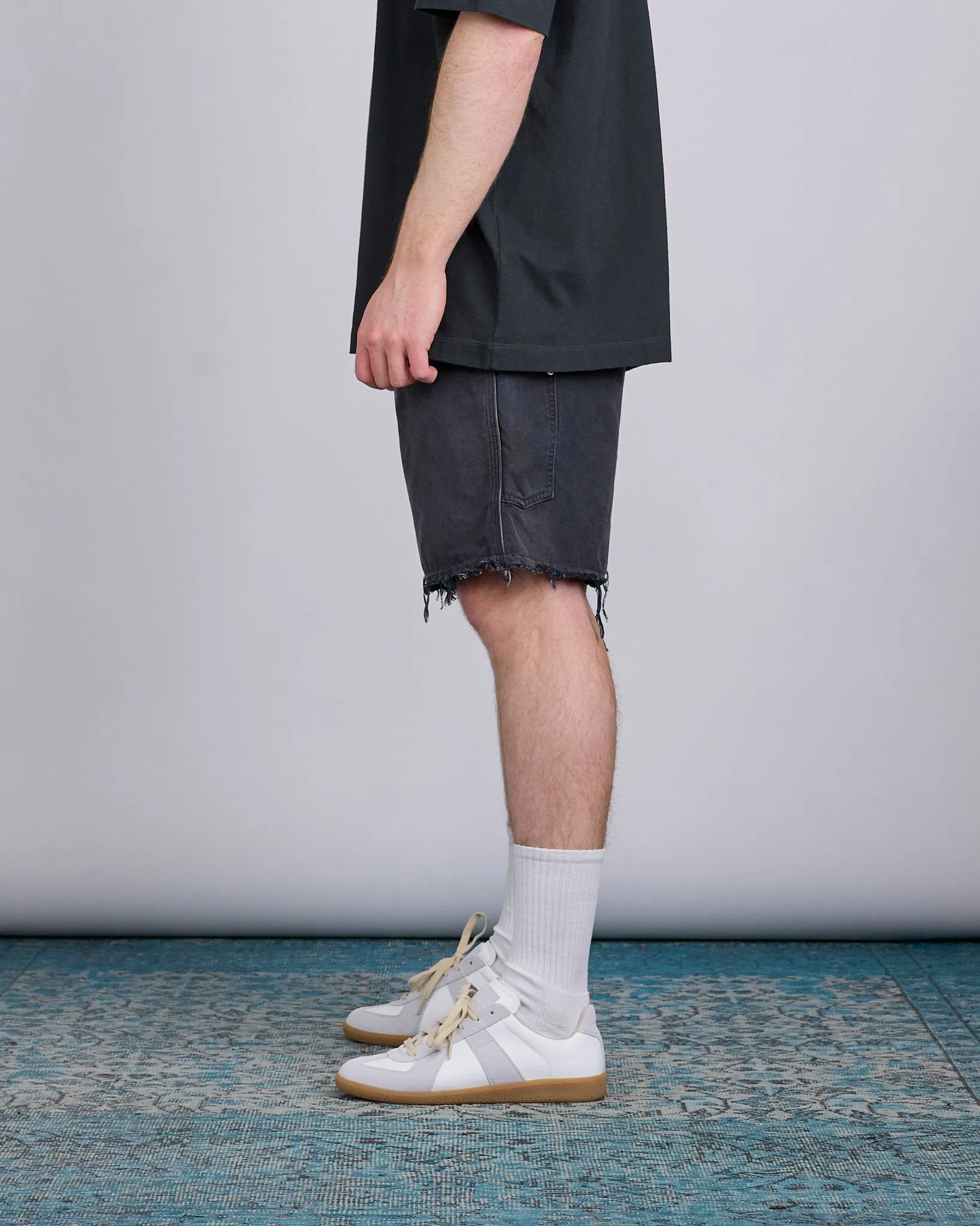Maison Margiela Cotton Canvas Carpenter Short Washed Black