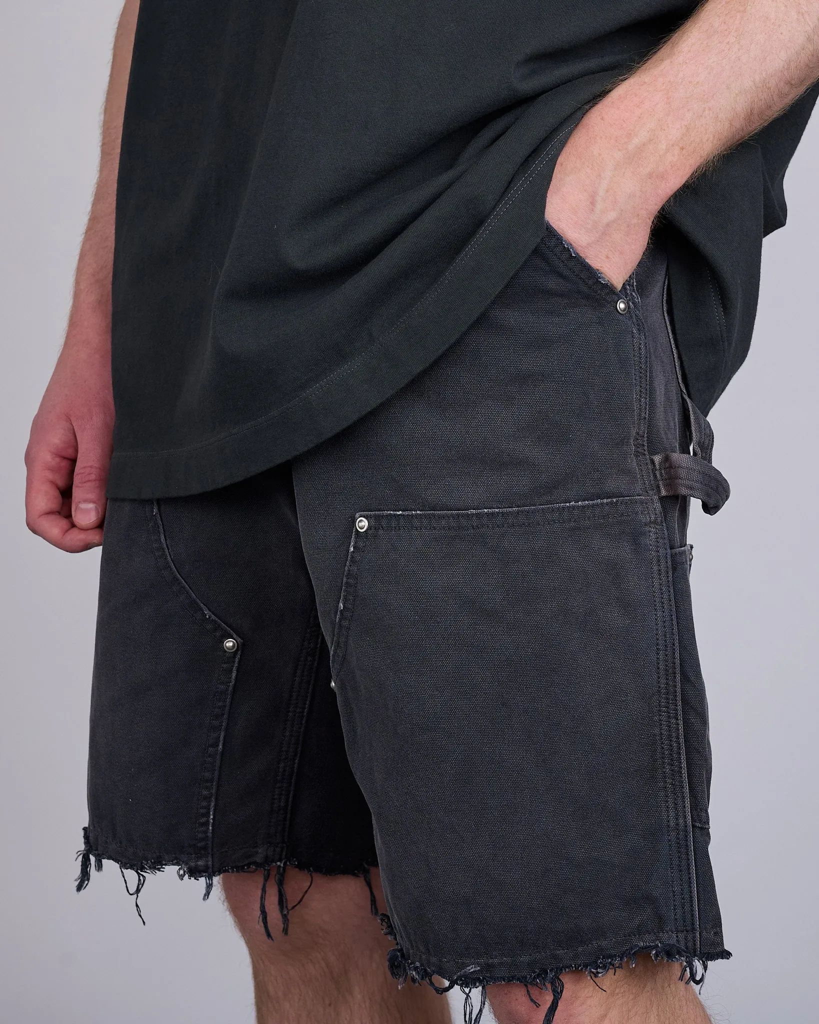 Maison Margiela Cotton Canvas Carpenter Short Washed Black