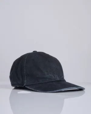 Maison Margiela MM6 Cotton Canvas Numbers Logo Cap Washed Black
