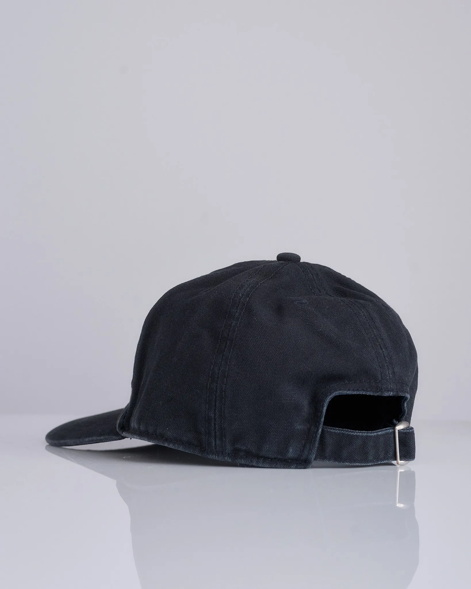 Maison Margiela MM6 Cotton Canvas Numbers Logo Cap Washed Black