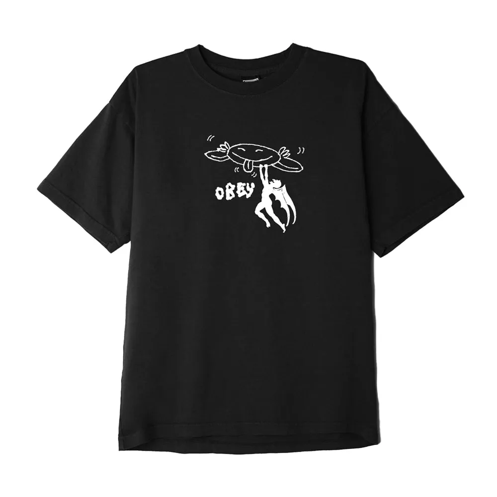 OBEY NEW LIFE TEE // OFF BLACK