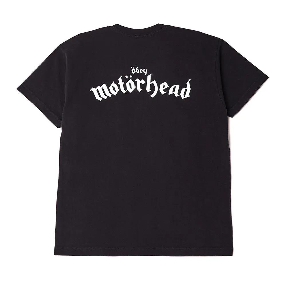 OBEY X MOTORHEAD ROCKNROLL HEAVYWEIGHT TEE // OFF BLACK
