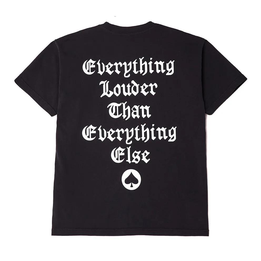 OBEY X MOTORHEAD TEST PRINT HEAVYWEIGHT TEE // OFF BLACK