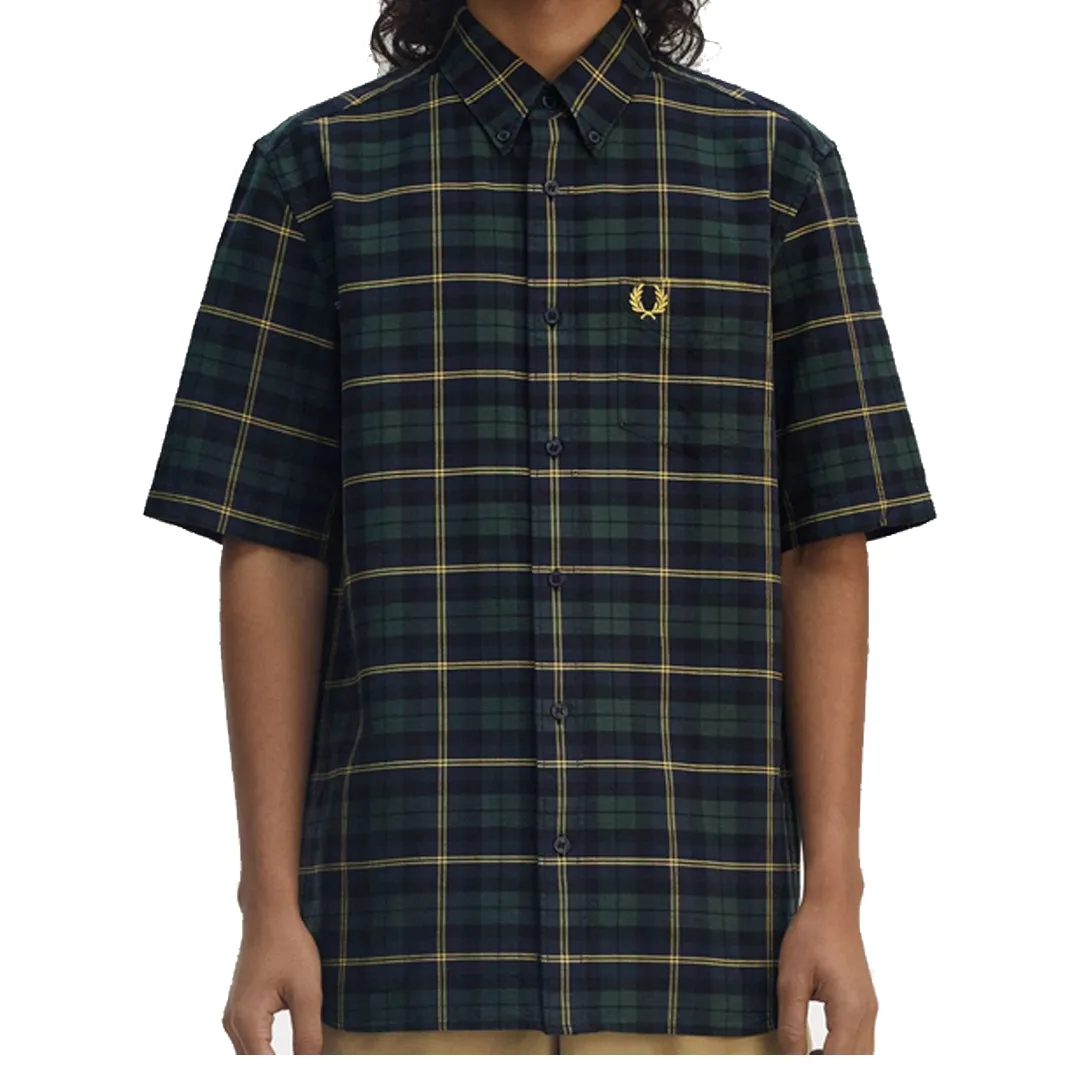 OXFORD TARTAN SS SHIRT NAVY