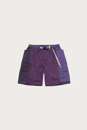 Patchwork Wind Short - Multi Purple