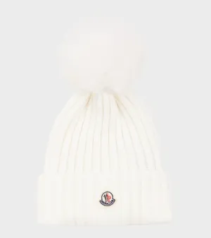 Pompom Beanie Off-white