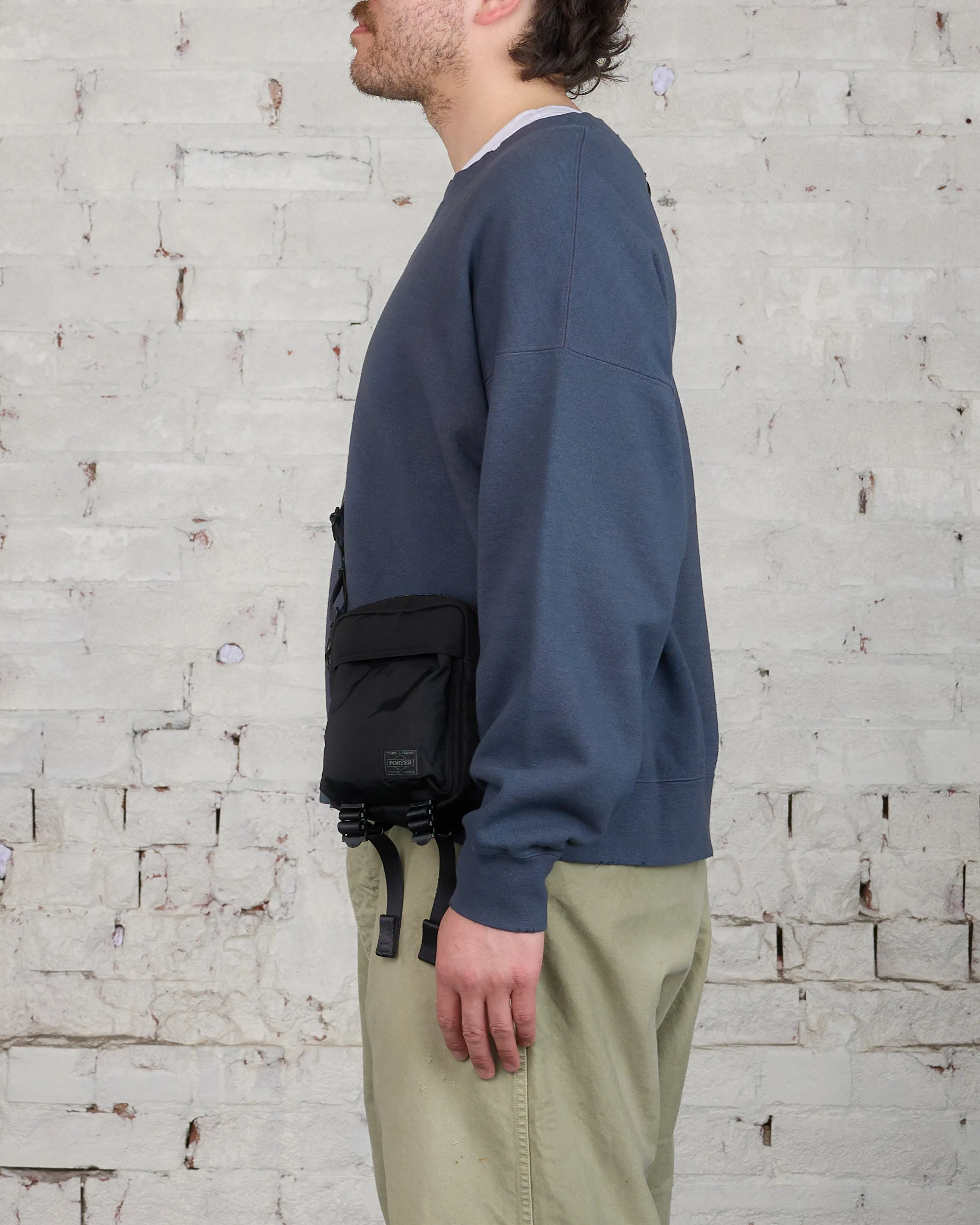 Porter Senses Vertical Shoulder Bag Black