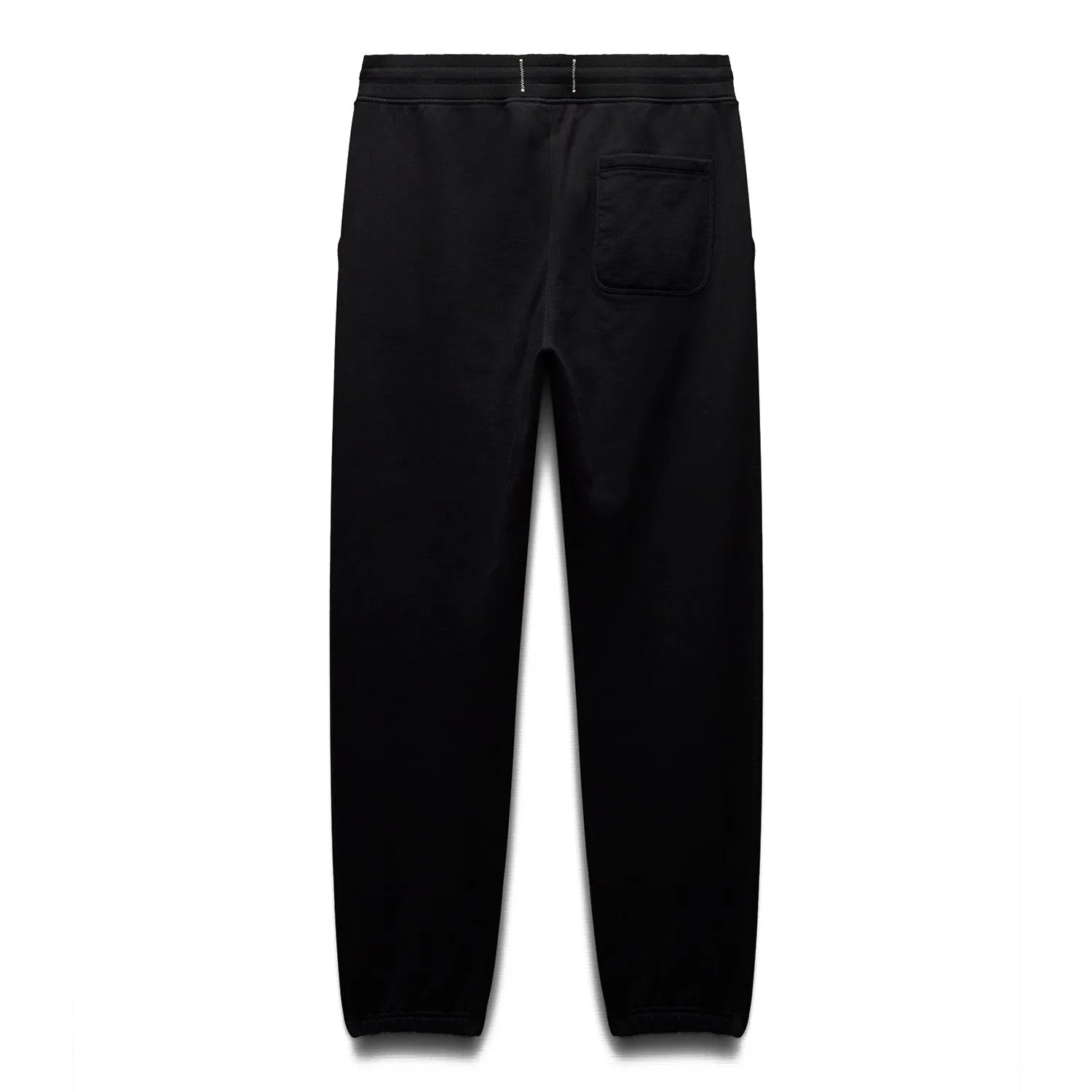Reigning Champ Men Knit Midweight Terry Arch Logo Sweatpant Black White