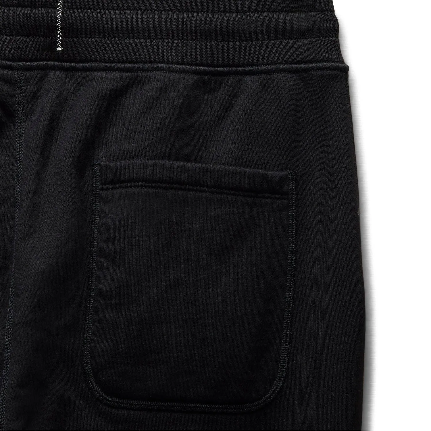Reigning Champ Men Knit Midweight Terry Arch Logo Sweatpant Black White