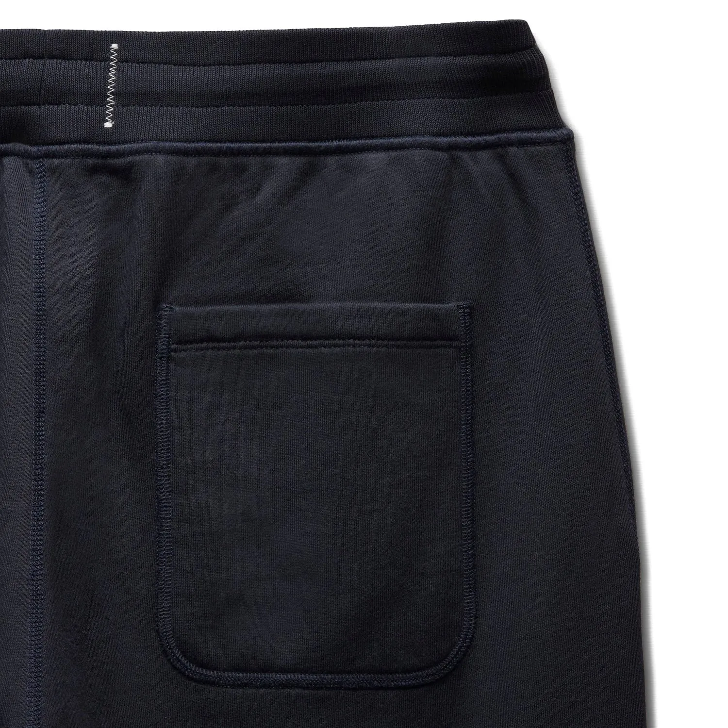 Reigning Champ Men Knit Midweight Terry Arch Logo Sweatpant Navy White