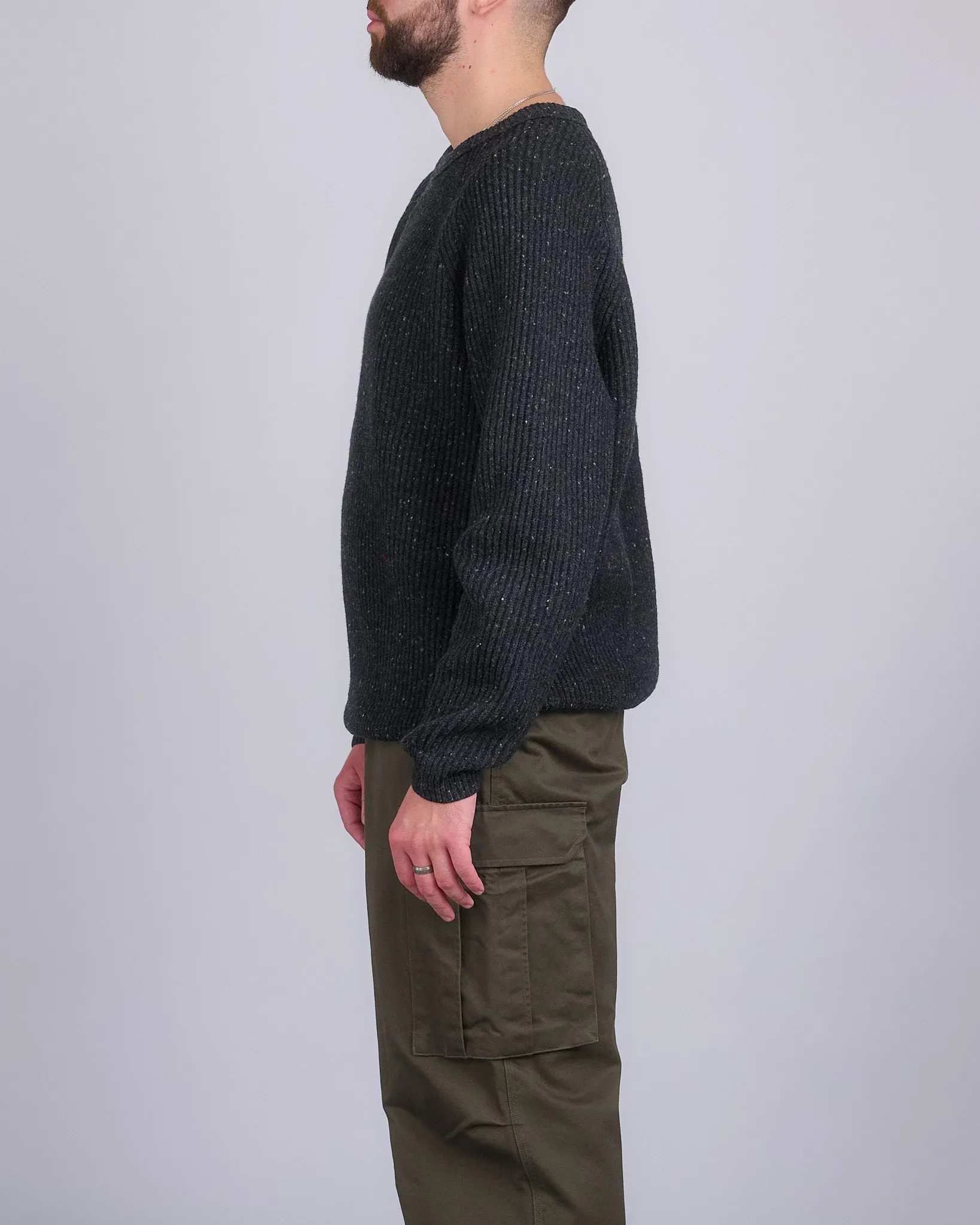 Reigning Champ Nep Merino Kenny Crew Sweater Black