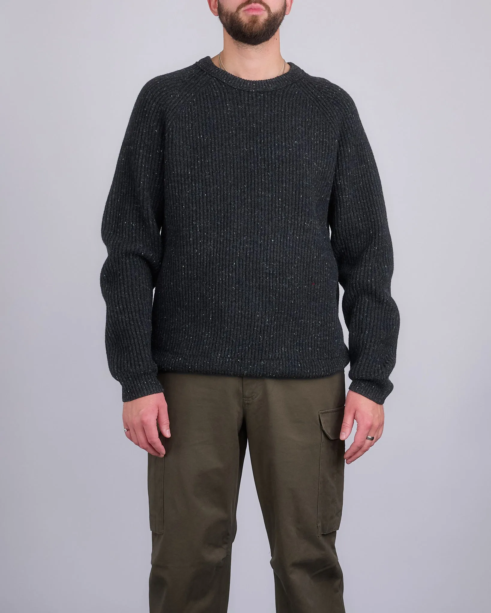 Reigning Champ Nep Merino Kenny Crew Sweater Black
