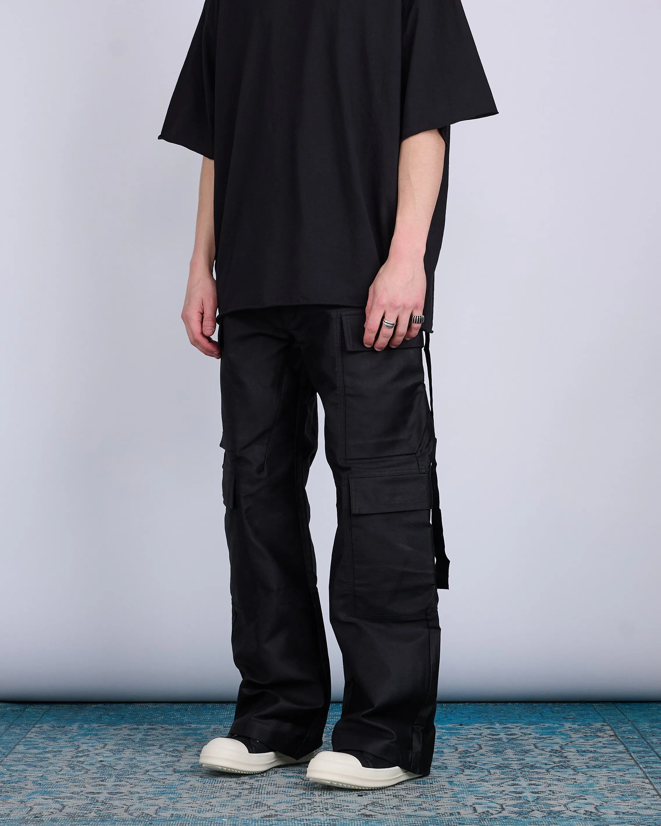 Rick Owens DRKSHDW x LESS 17 Geth Double Cargo Pant NDK Cotton Doeskin Black