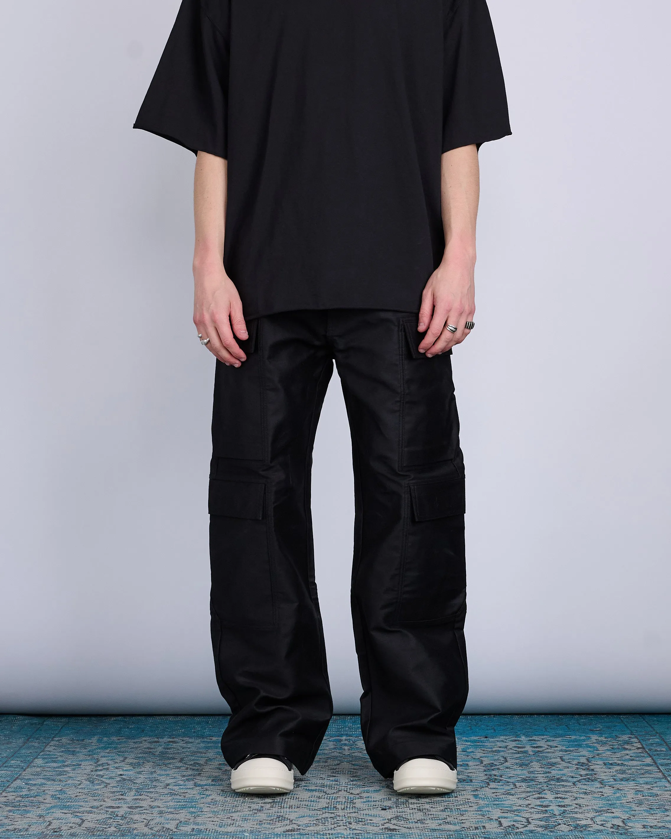 Rick Owens DRKSHDW x LESS 17 Geth Double Cargo Pant NDK Cotton Doeskin Black