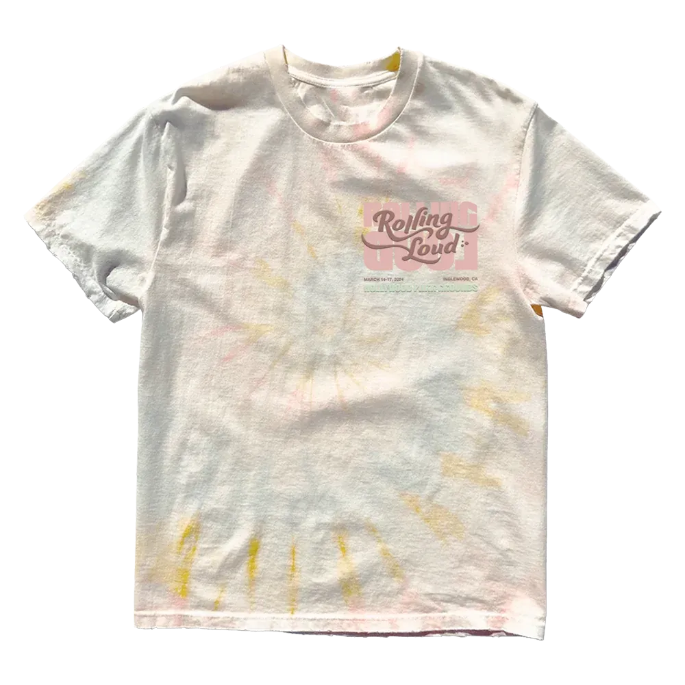 RL LA 24 Fisheye Lineup Distressed Pastel Tiedye Tee
