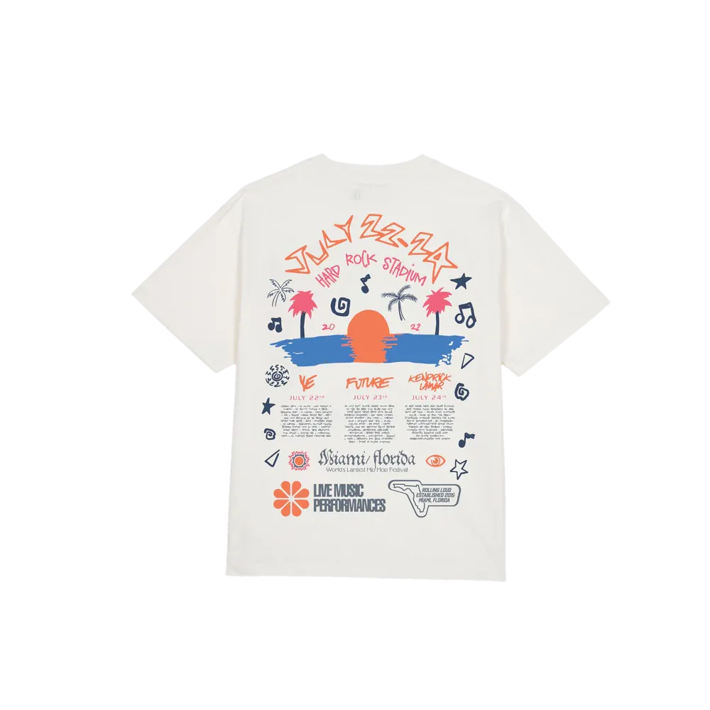 Rolling Wild White Tee Miami 22