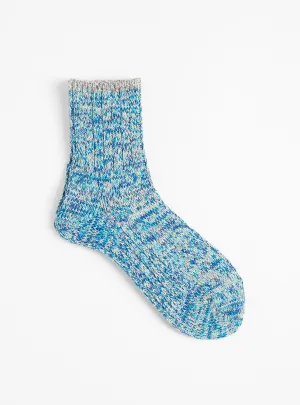 Six Colour Twister Socks Blue
