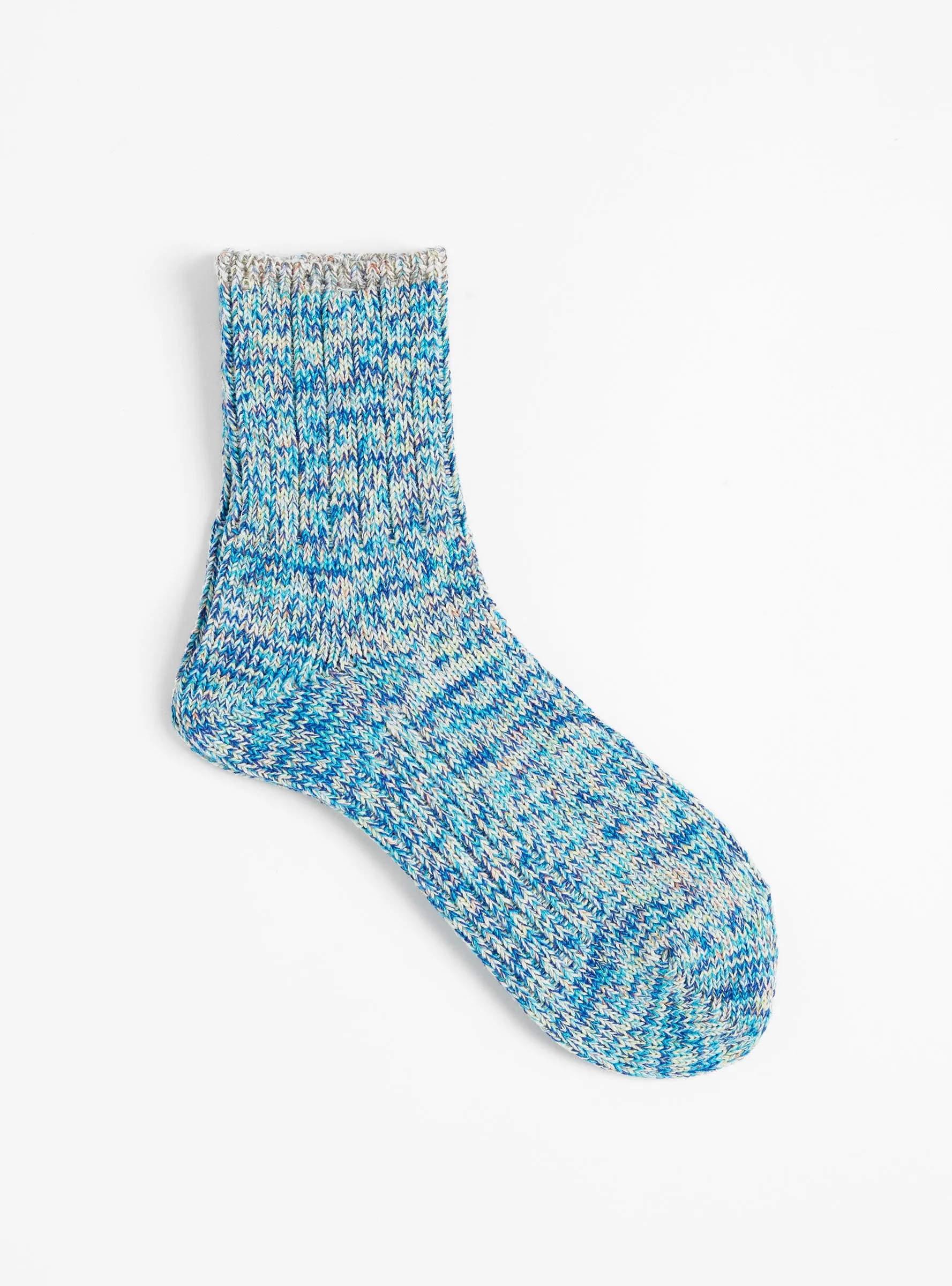 Six Colour Twister Socks Blue