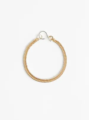 Small Hook Chain Bracelet Gold