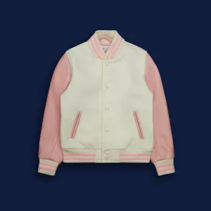 THE PINT SIZE - Natural Melton Wool/Pink Leather Kids Fit