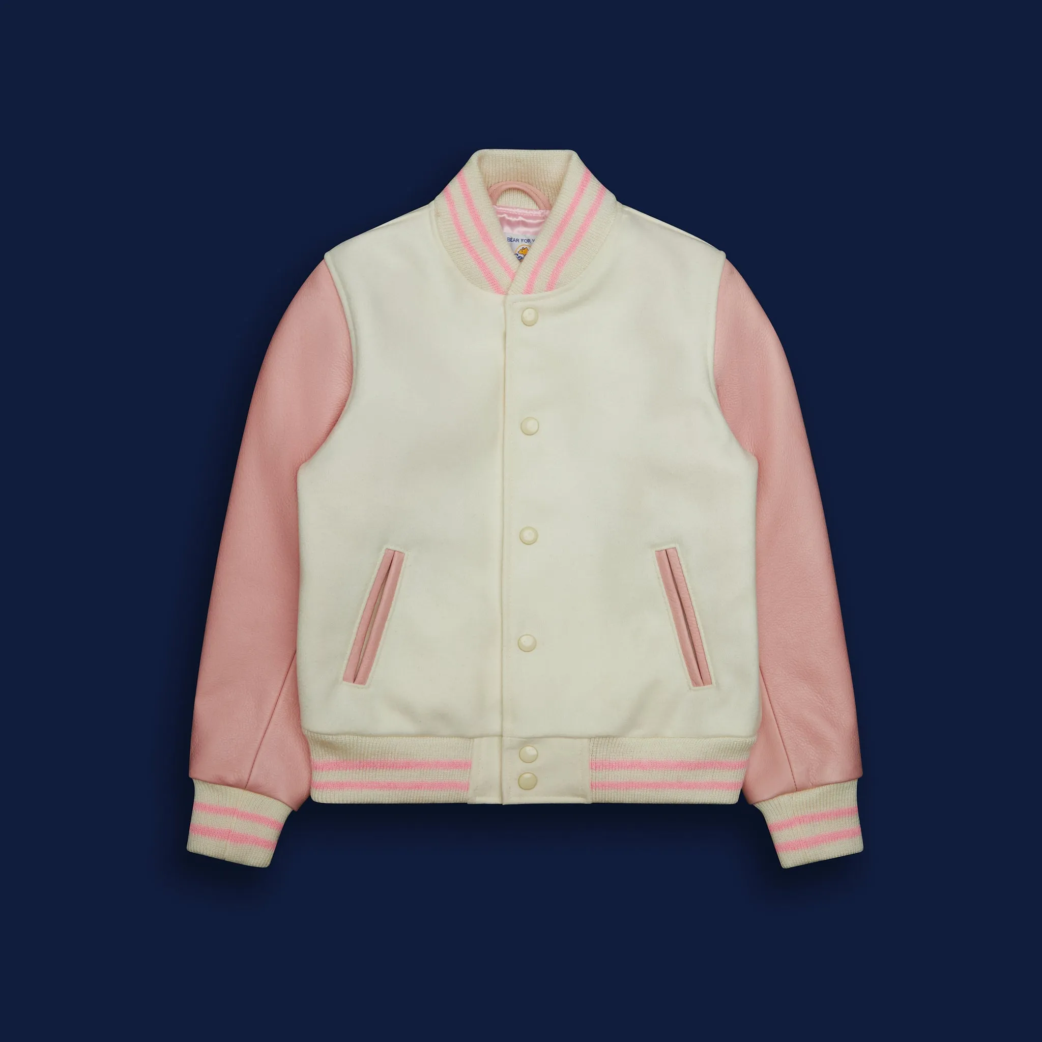 THE PINT SIZE - Natural Melton Wool/Pink Leather Kids Fit