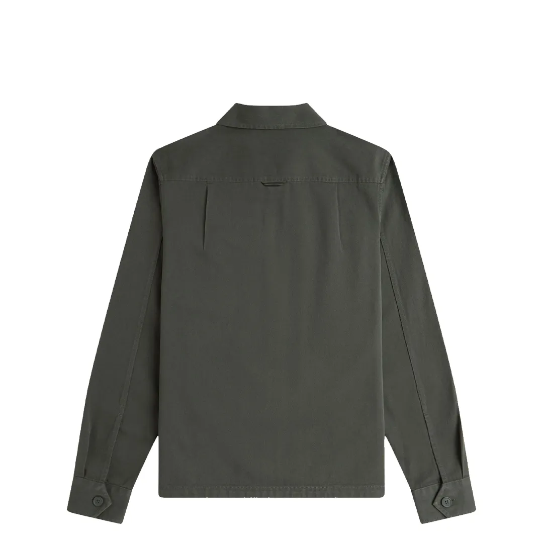 TWILL ZIP-THROUGH OVERSHIRT FIELD GREEN