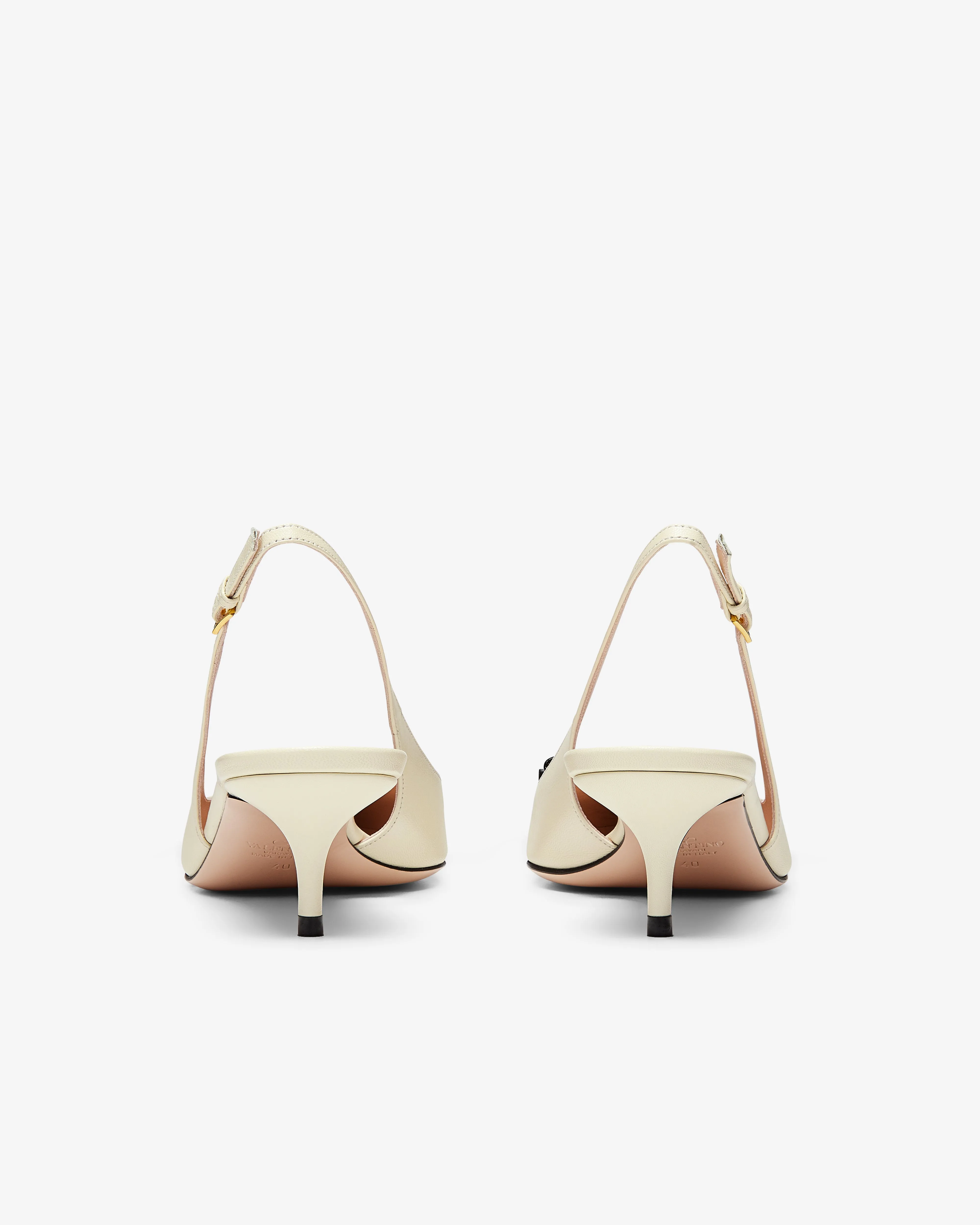 Valentino - Women's Bepointy Slingback Pumps - (Tobacco/Ivory/Black)