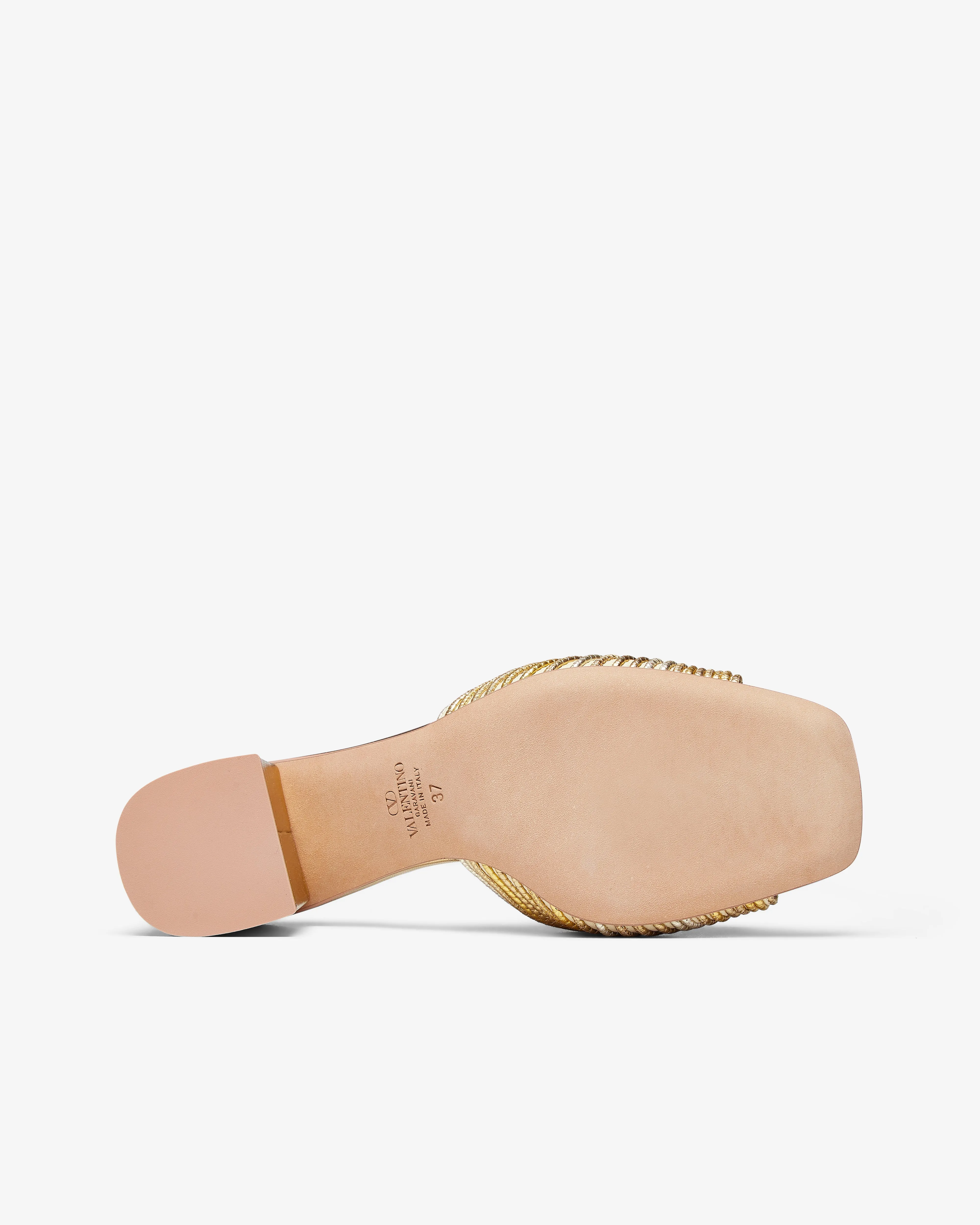 Valentino - Women's Metallic VLogo Signature Slide Sandal - (Gold)