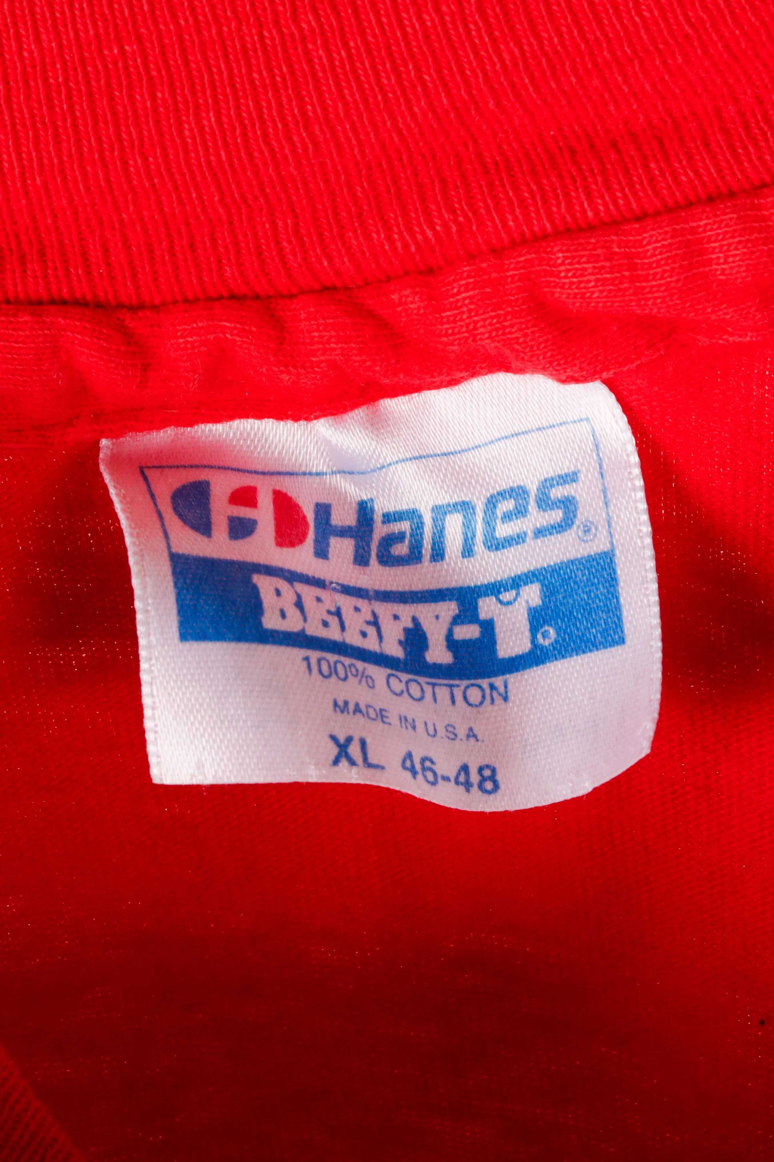 Vintage 1989 Chicago Bulls 'Michael Jordan Signature Graphic' T-Shirt Red