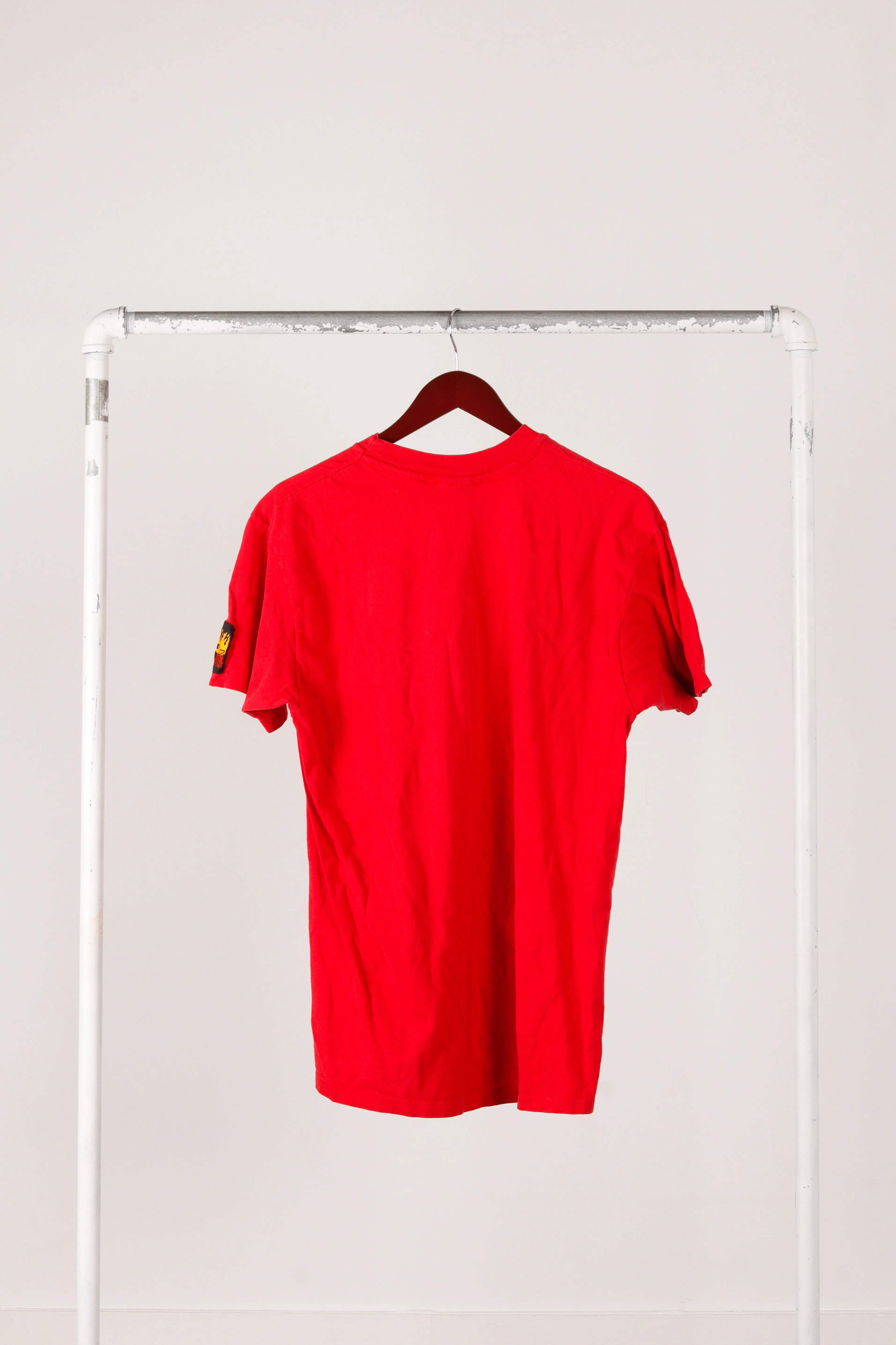 Vintage 1989 Chicago Bulls 'Michael Jordan Signature Graphic' T-Shirt Red