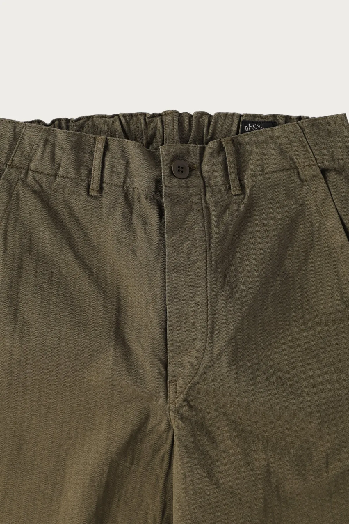 Wide Fit French Work Pants - Army Green