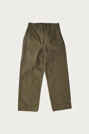 Wide Fit French Work Pants - Army Green