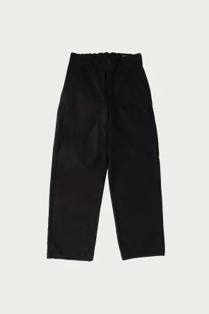 Wide Fit French Work Pants - Black