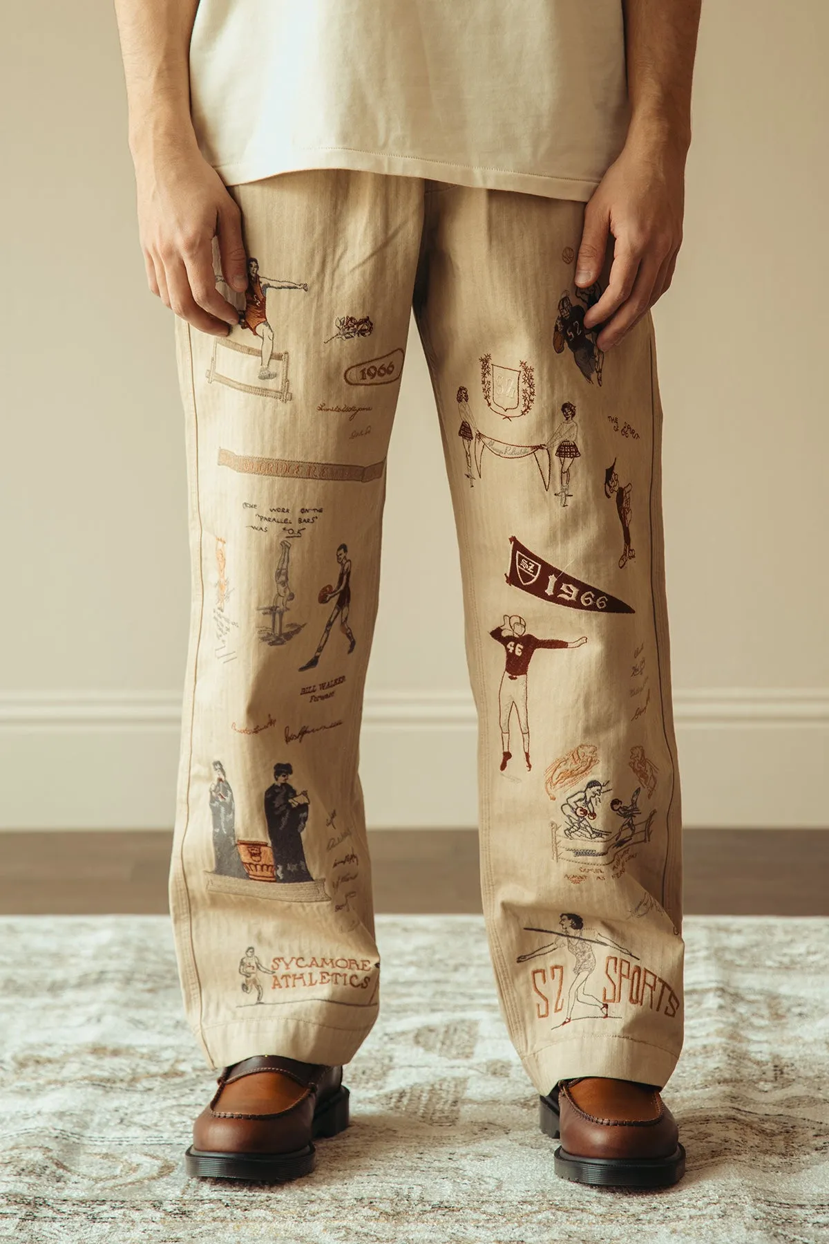 Yearbook Pant - Khaki/Grey