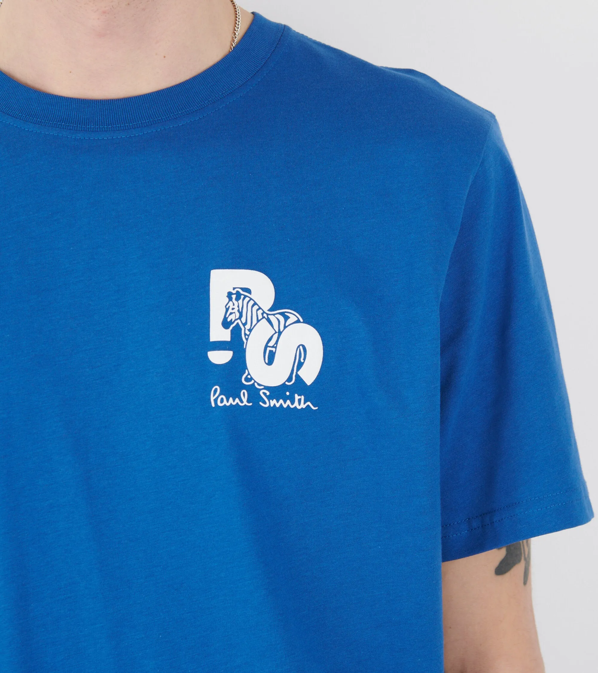 Zebra Print T-shirt Cobalt Blue